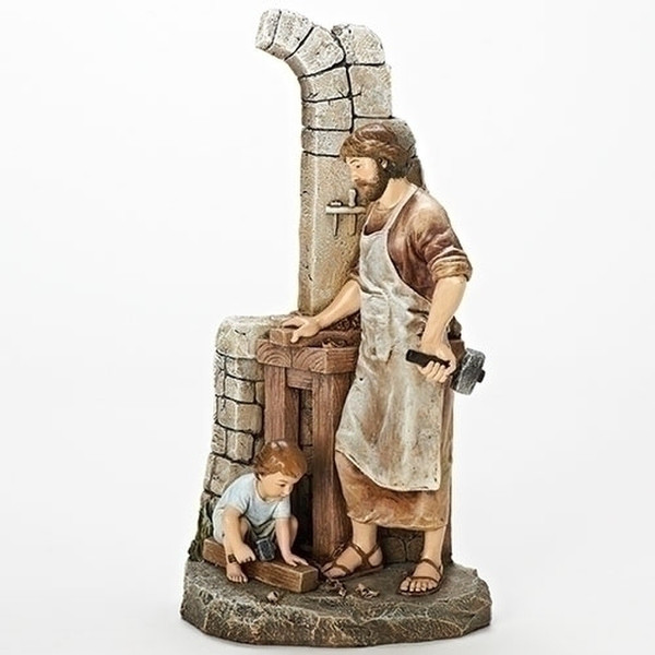 The Carpenter's Apprentice Statue Joseph & Child